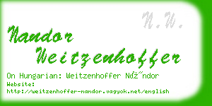 nandor weitzenhoffer business card